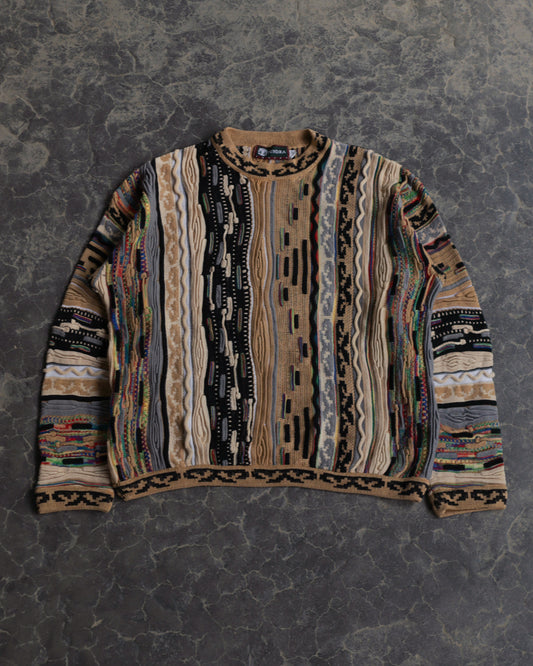 90s Tundra 3D Knit Sweater - L