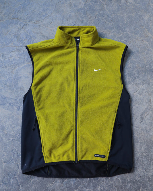 90s Nike Lime Green Fleece Vest - XL