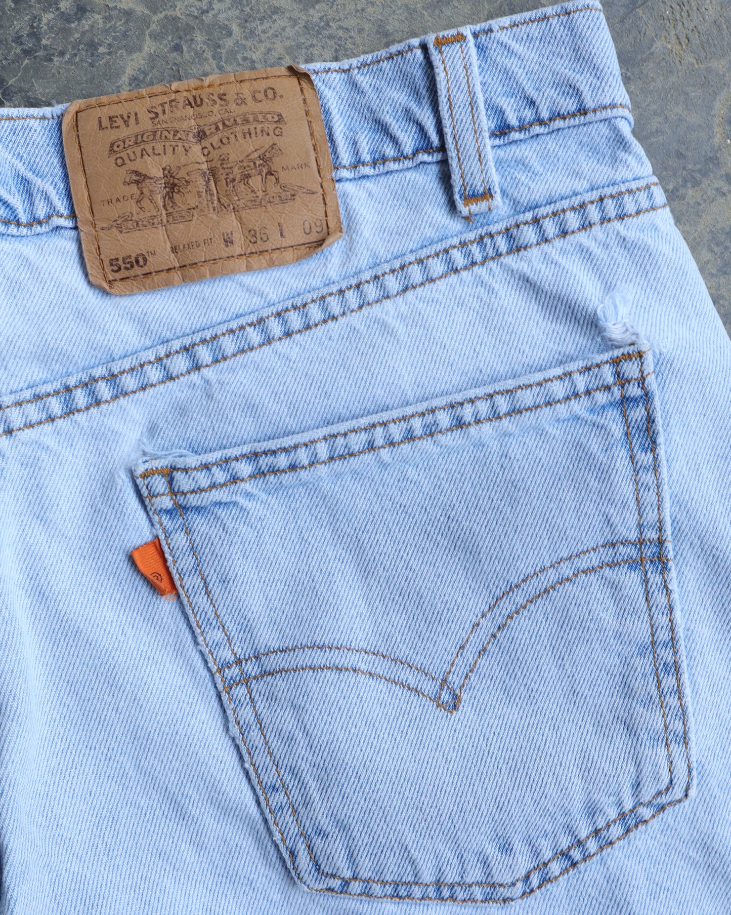 90s Levis Orange Tab Cut Shorts - 36