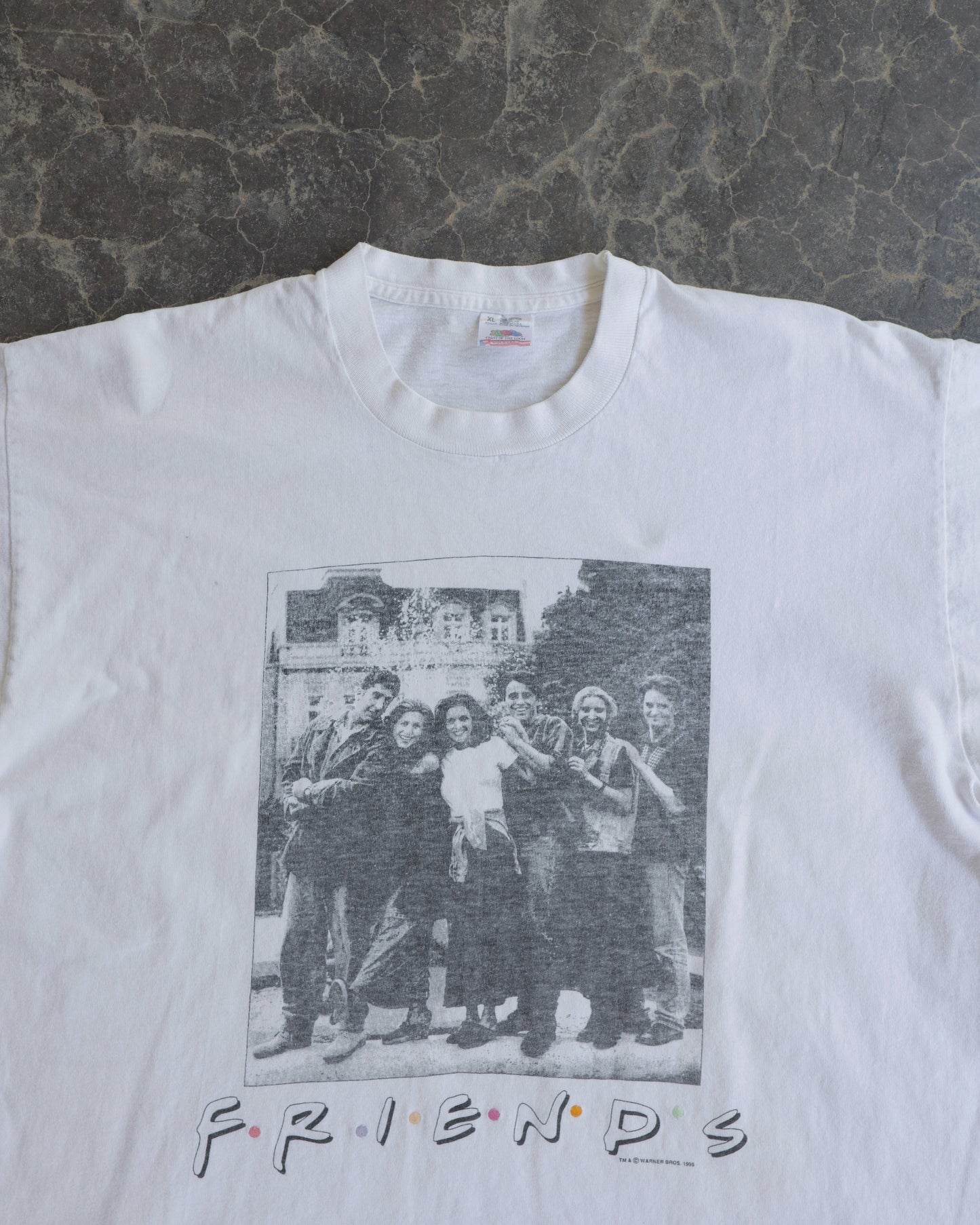 90s Friends Cast Boxy White Tee - XL