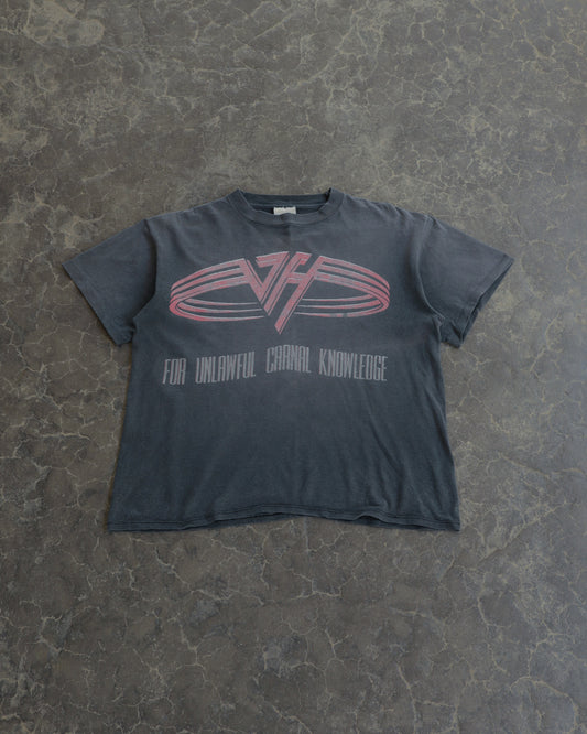 90s Van Halen Carnal Knowledge Faded Black Tee -  L