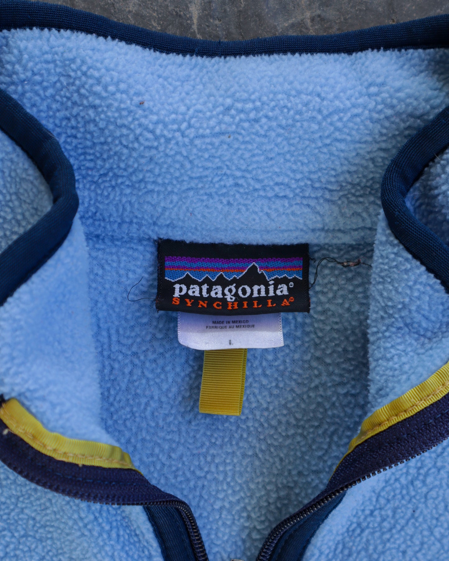 00s Patagonia Synchilla Half Zip Baby Blue Sweatshirt - L