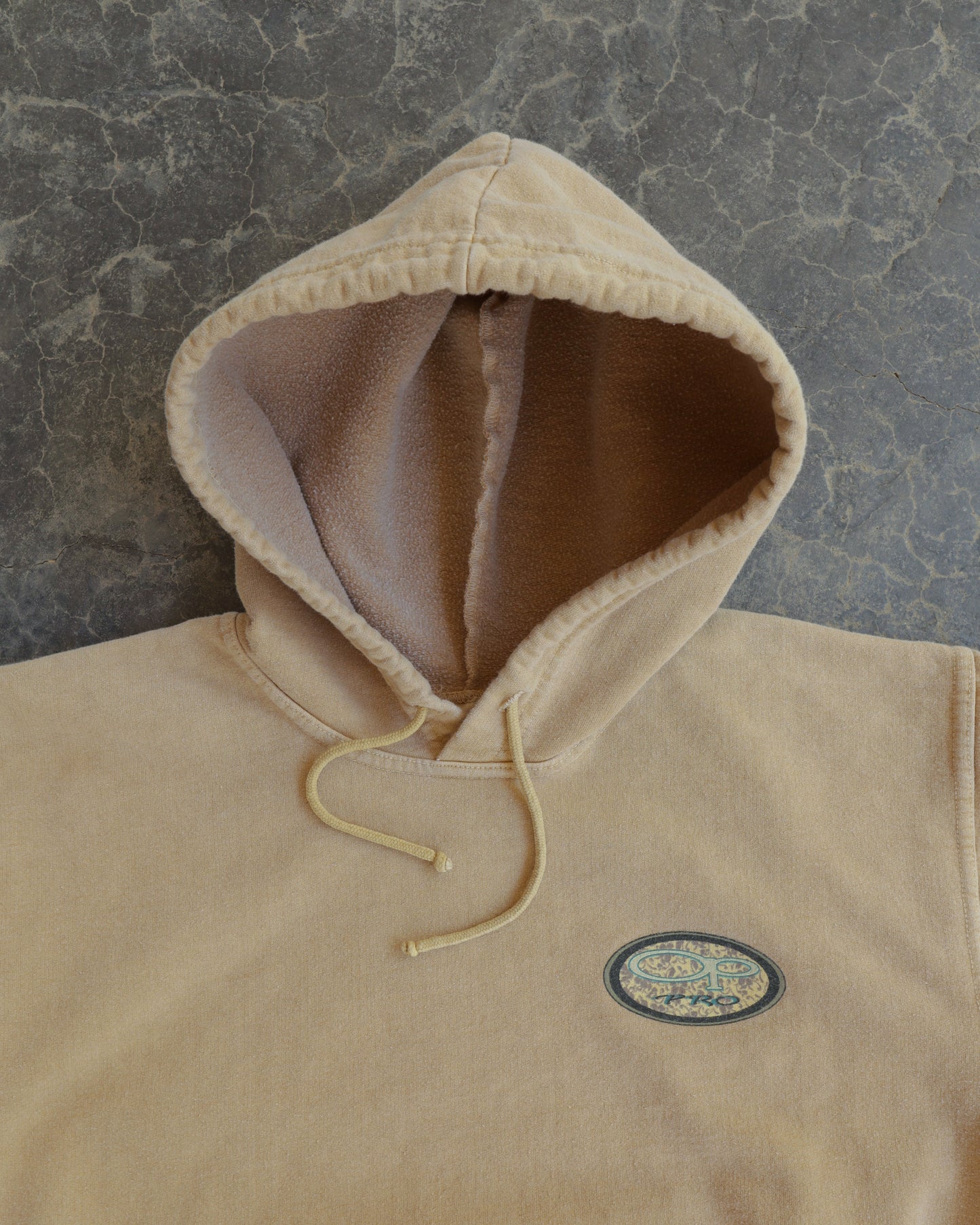 80s Ocean Pacific Pro Tan Boxy Hoodie  - M