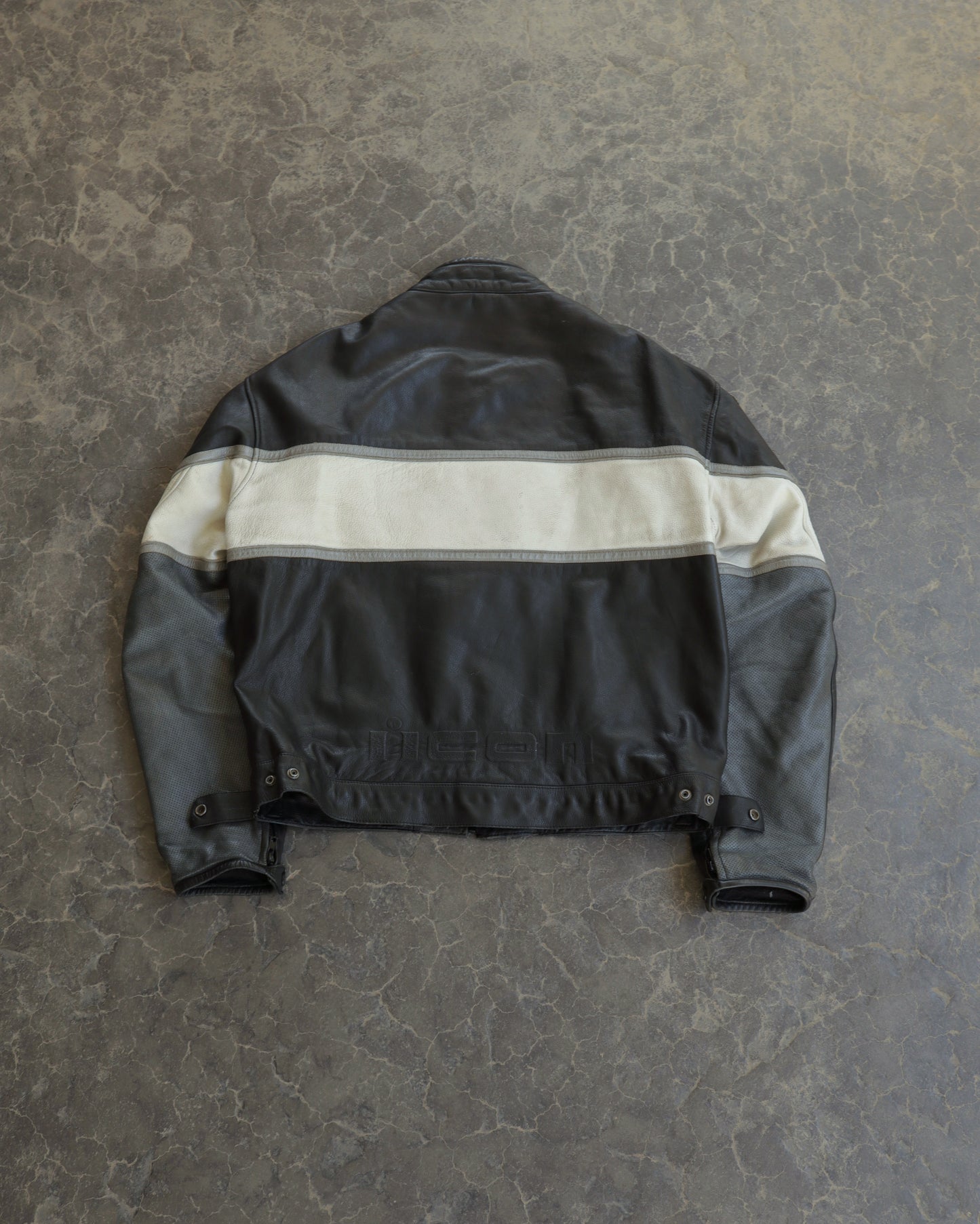 90s ICON Two-Tone Moto Jacket - L