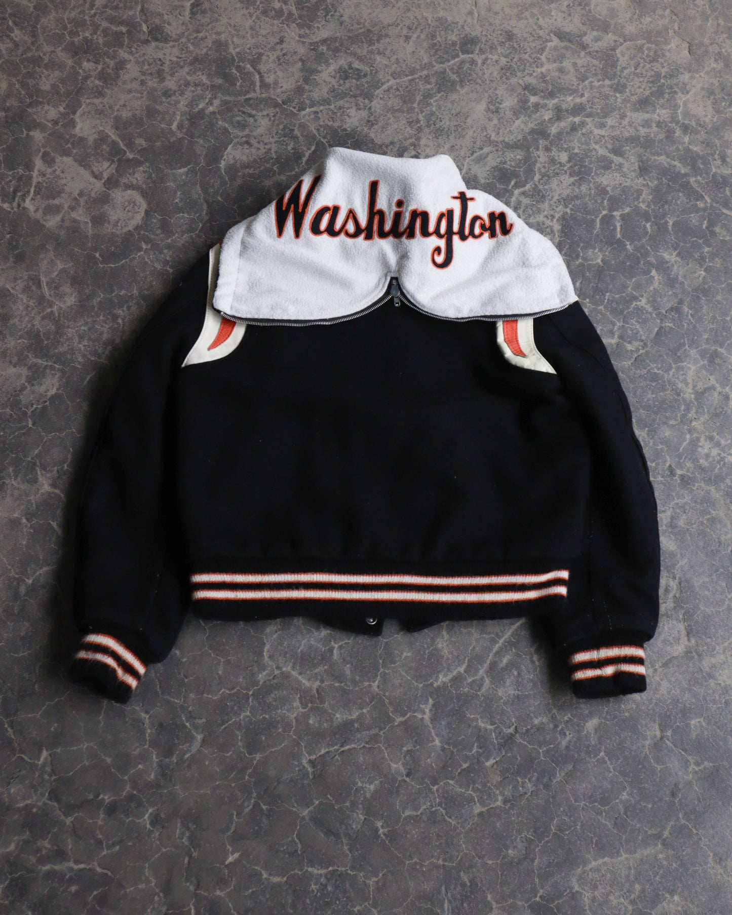 80s Varsity Hooded Cropped Jacket - Women’s M