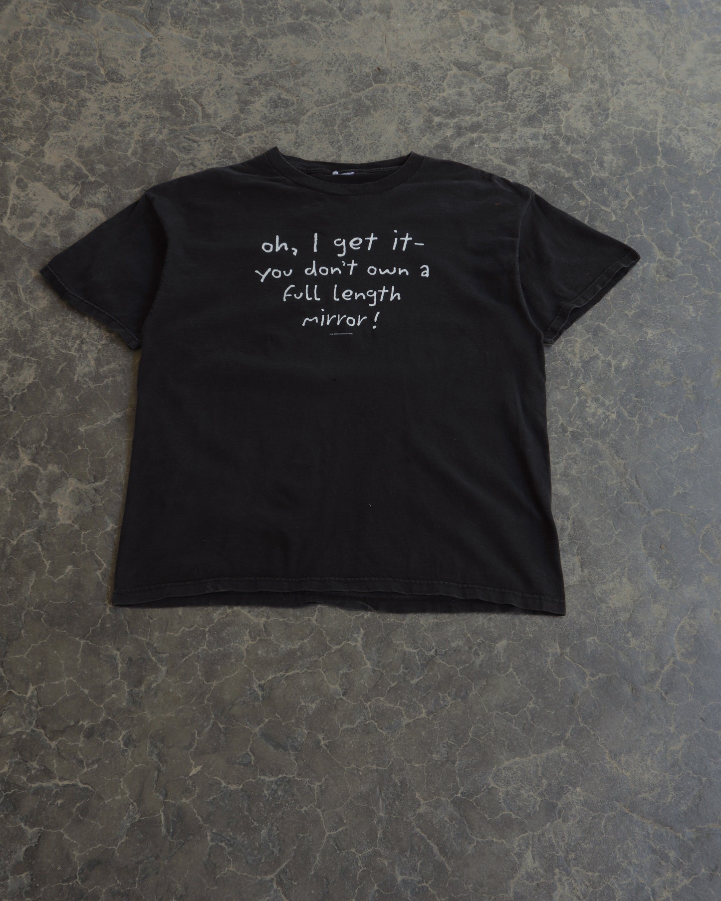 00s Full Length Mirror Faded Quote Tee - XL