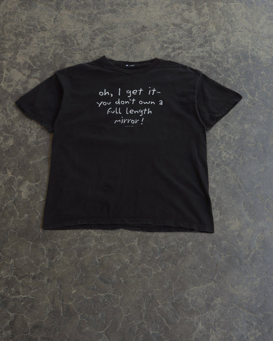 00s Full Length Mirror Faded Quote Tee - XL