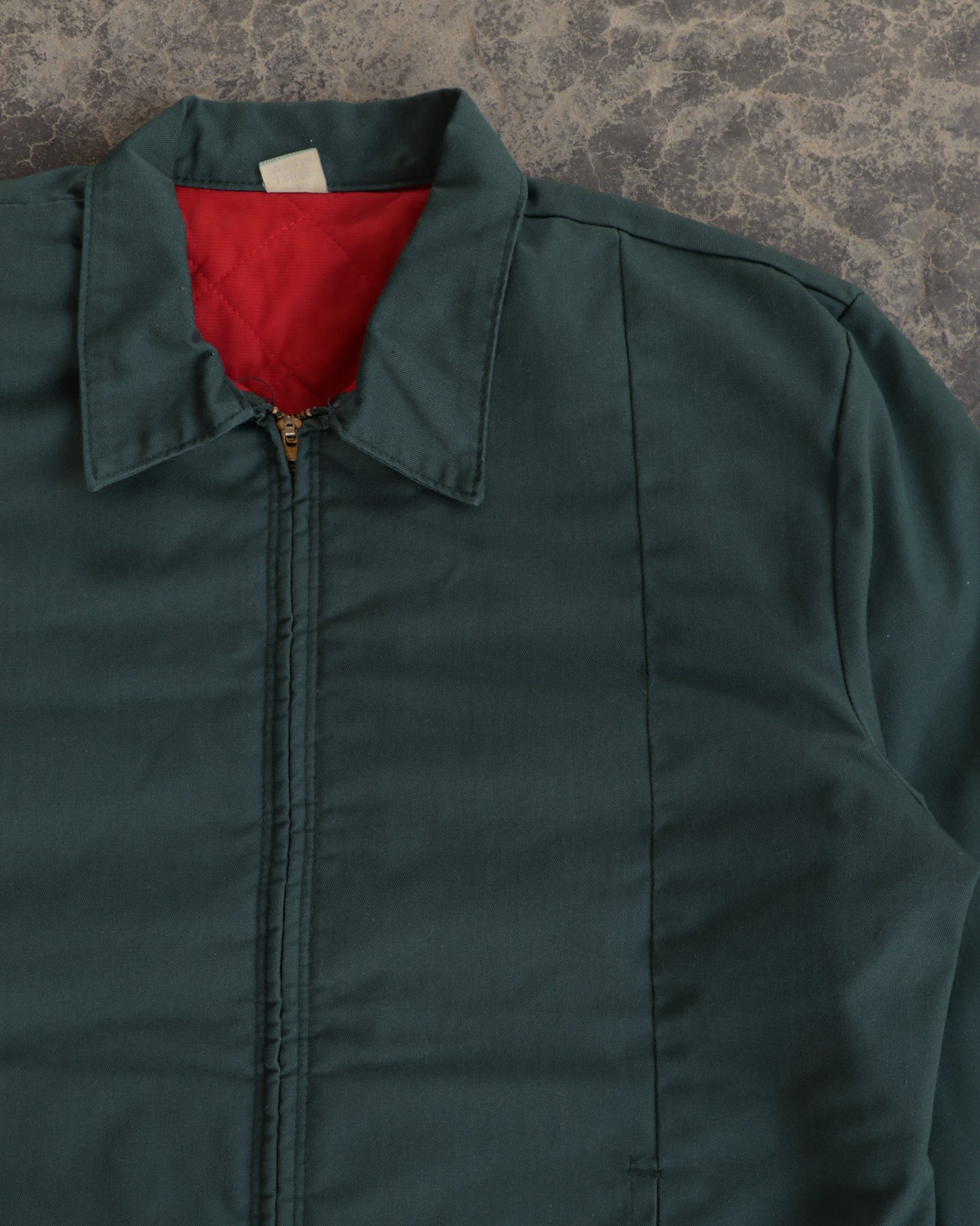 80s Green Quilt Lined Work Jacket - L