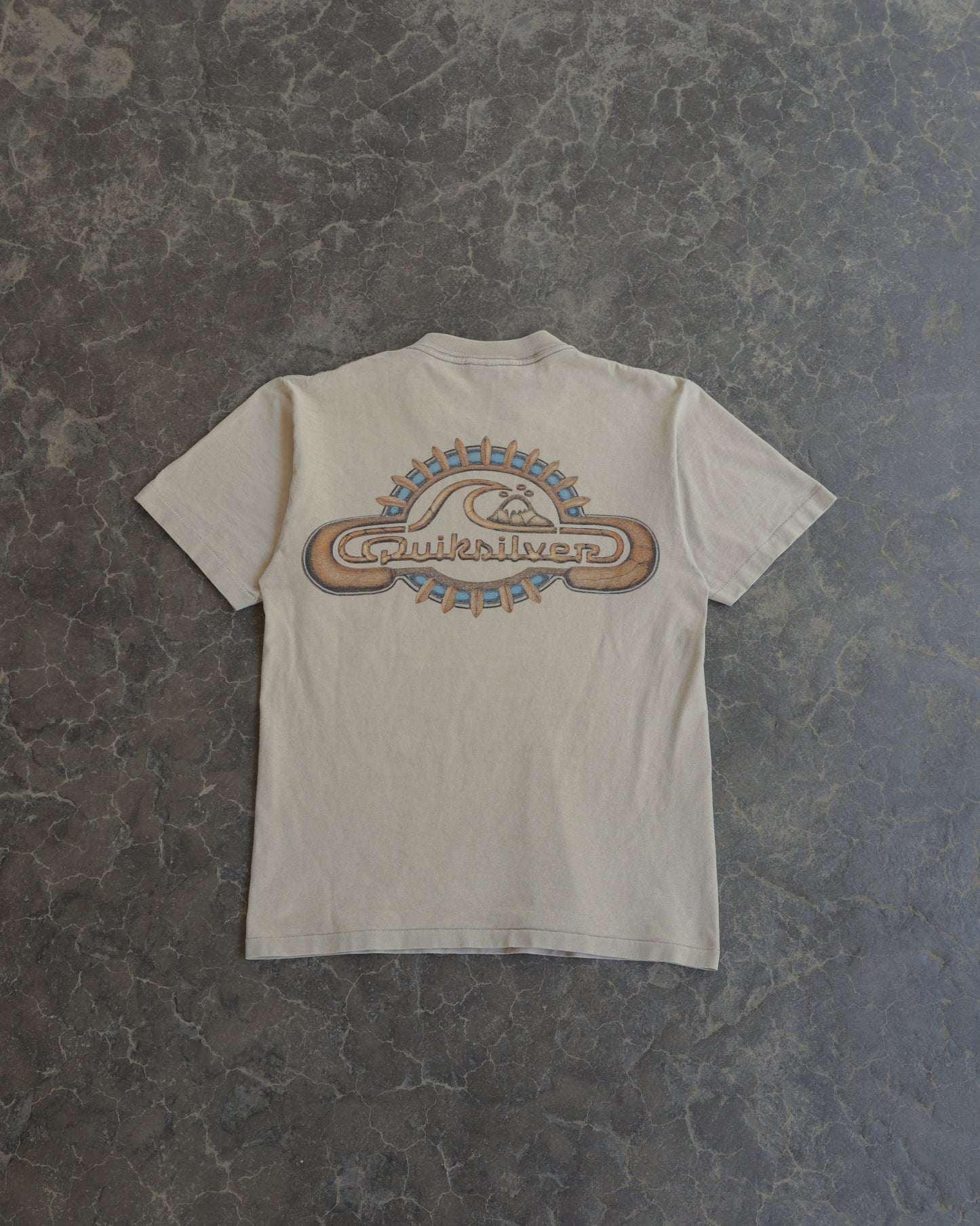 80s Quiksilver Beige Tee - S