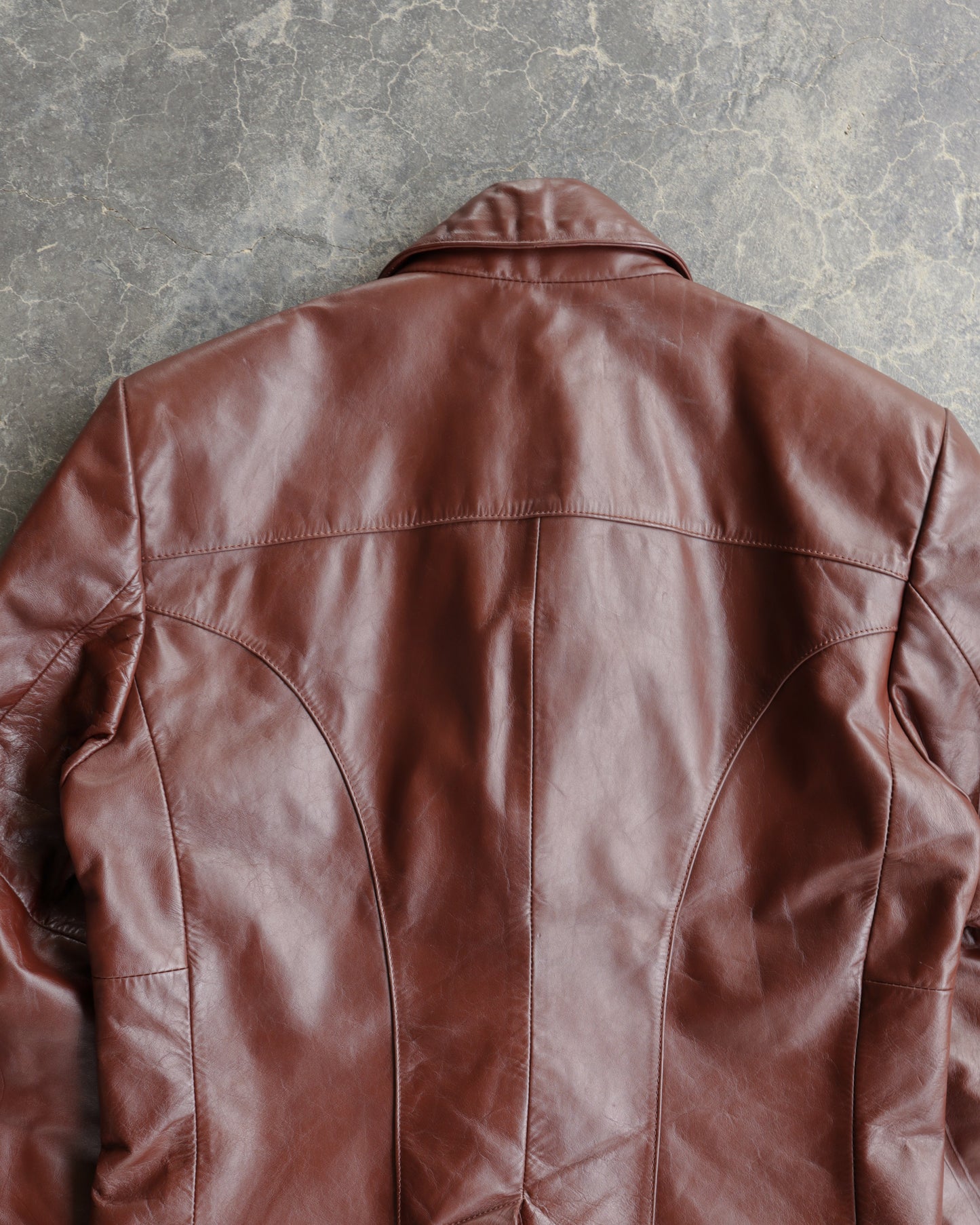 80s Wilson Burgundy Leather Trench Jacket - Women’s 38