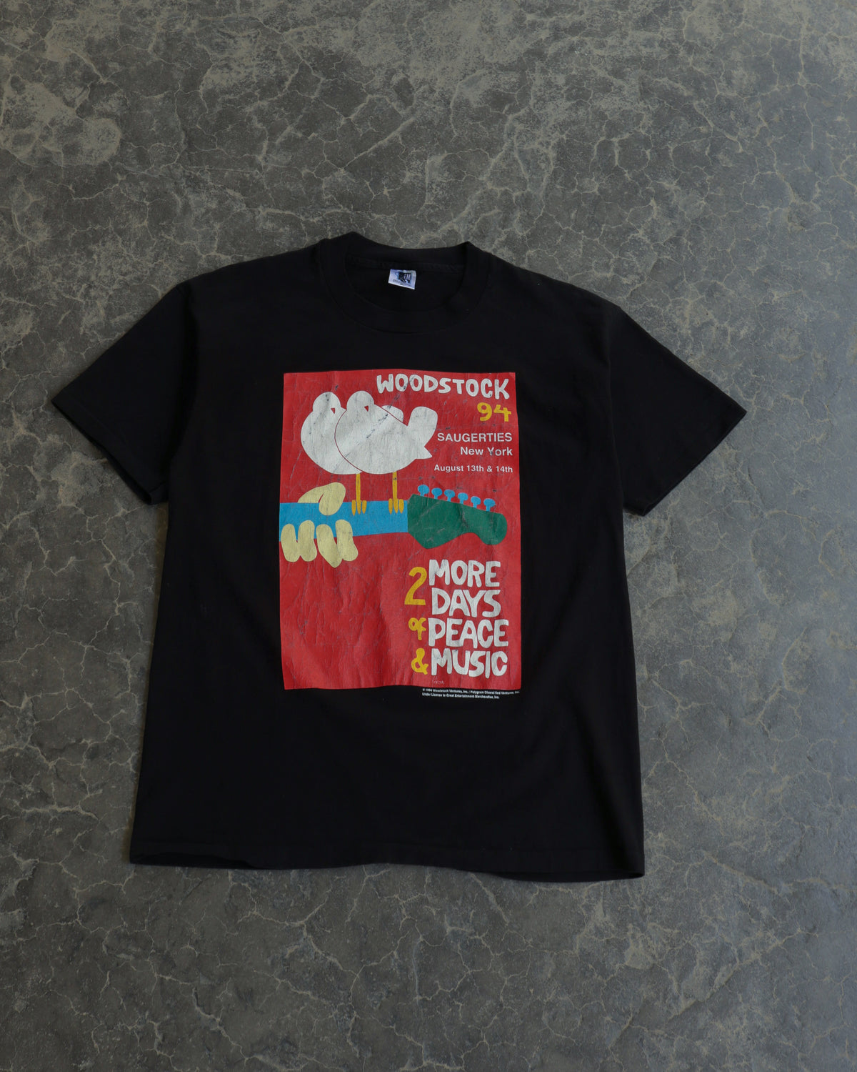 90s Woodstock 94 Black Tee -  L