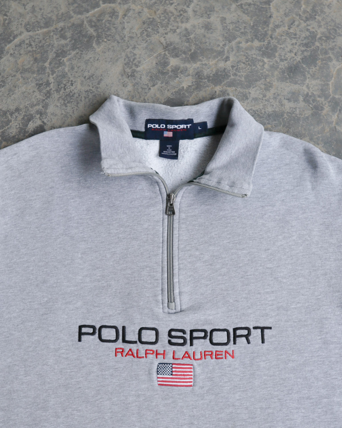 90s Polo Sport Quarter Zip Sweatshirt - L