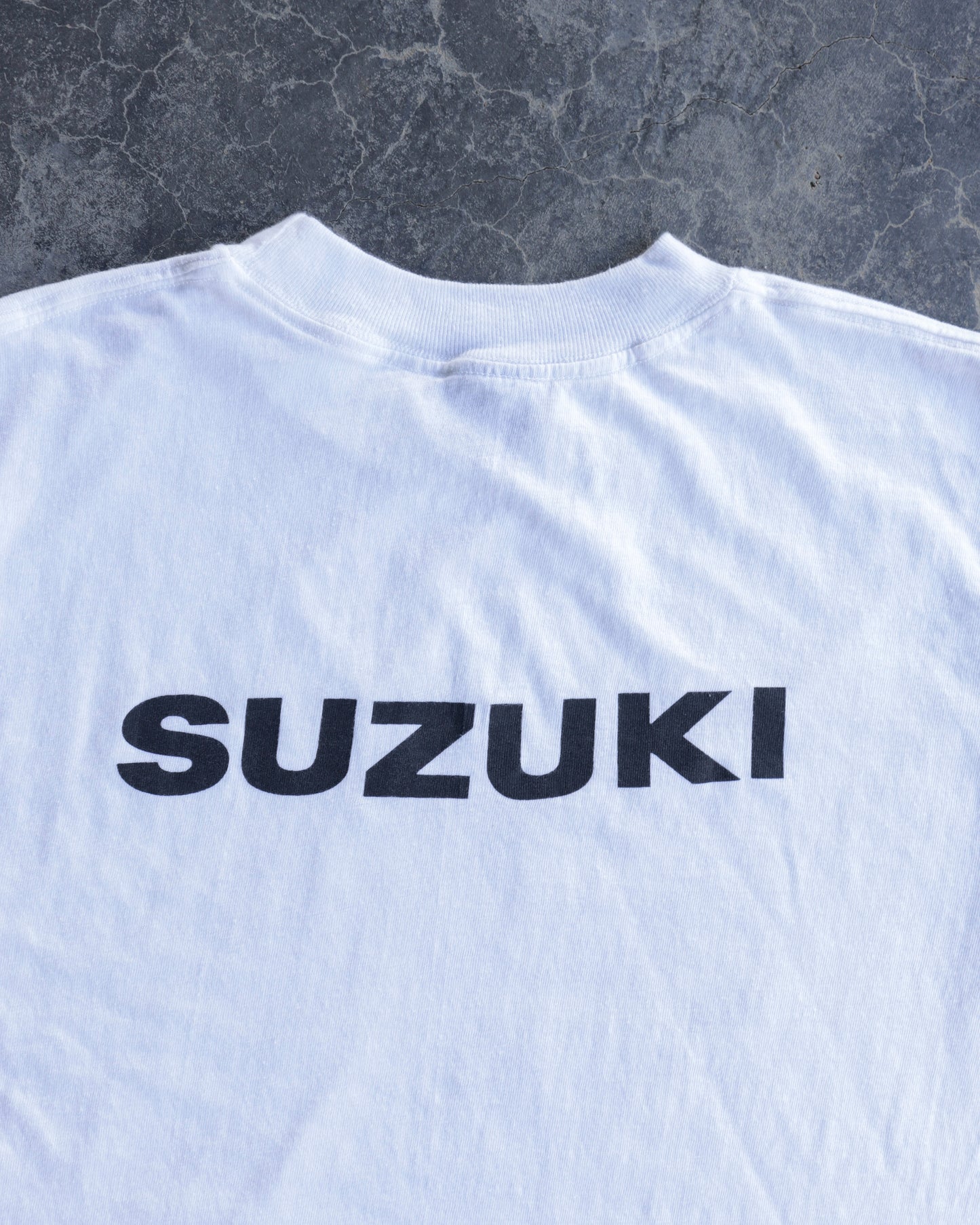 80s Suzuki Motorcycle White T-shirt - M