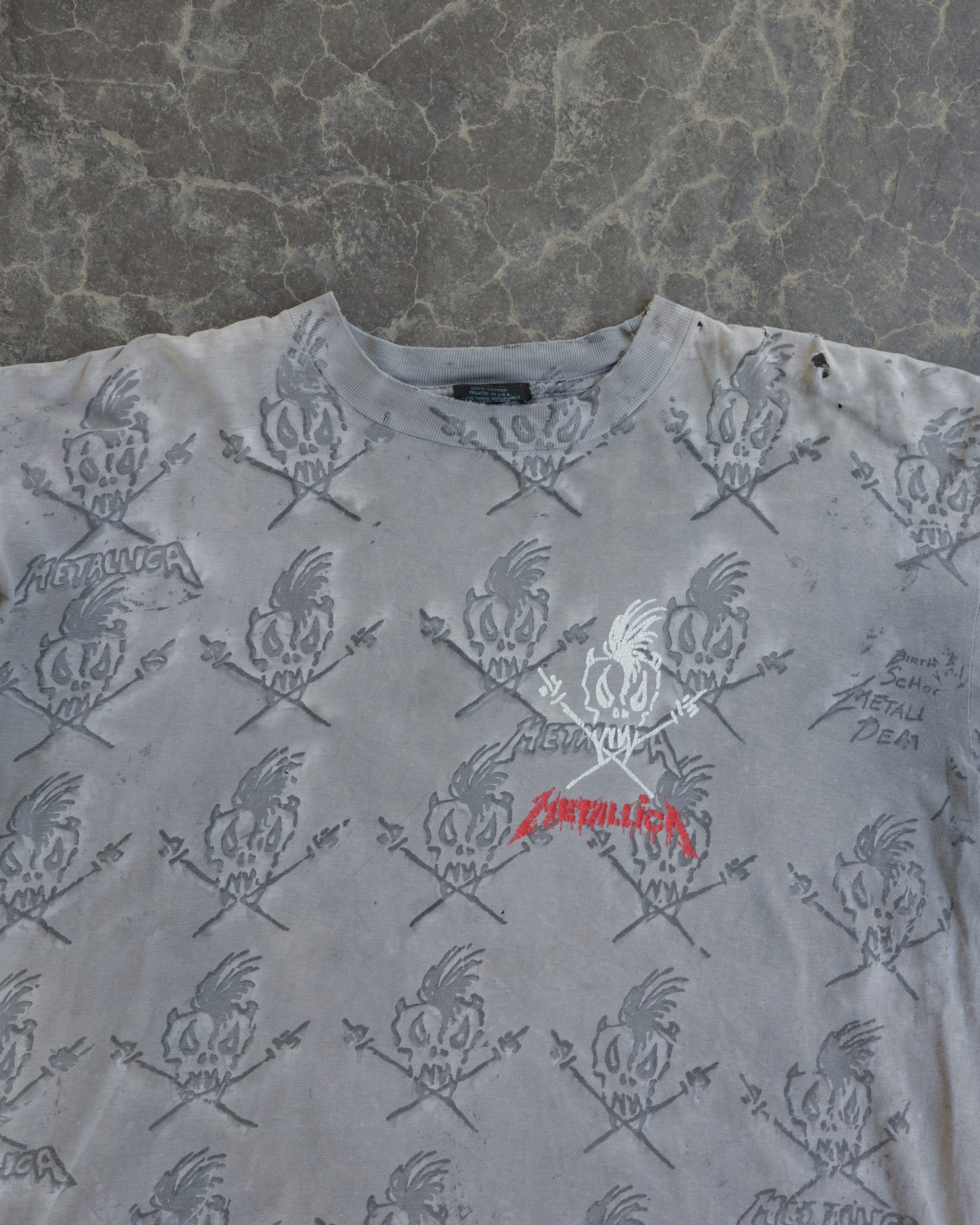 90s Metallica School of Death Tee -  L