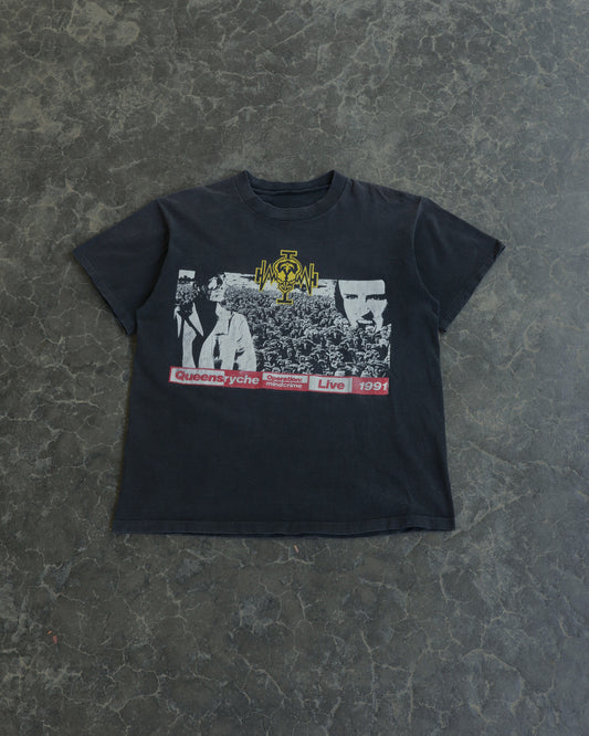 90s Queensyrche Operation: Mindcrime Faded Black Tee - L / XL