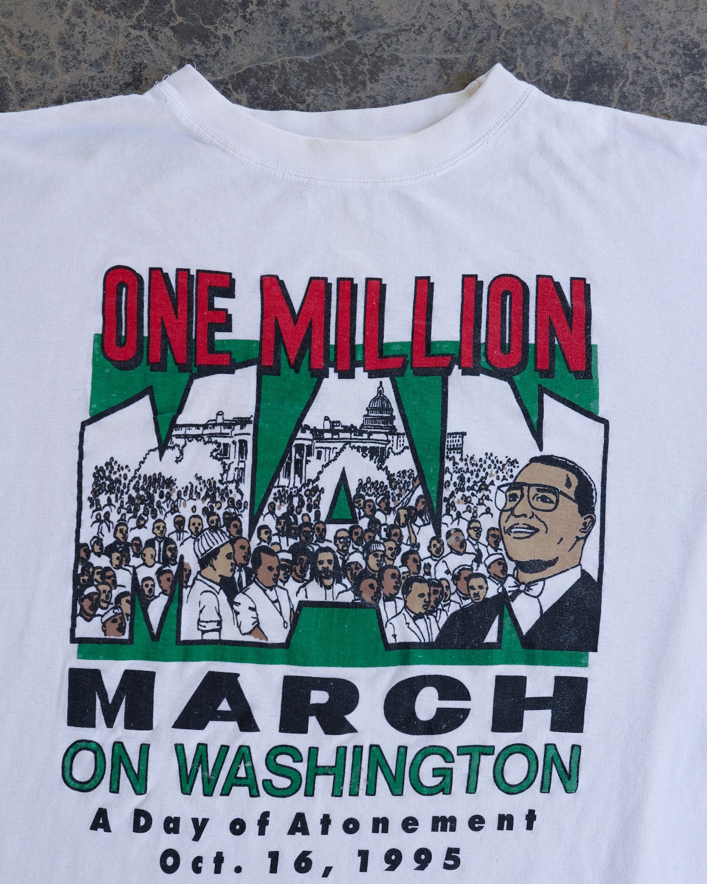 90s Million Man March T Shirt - L
