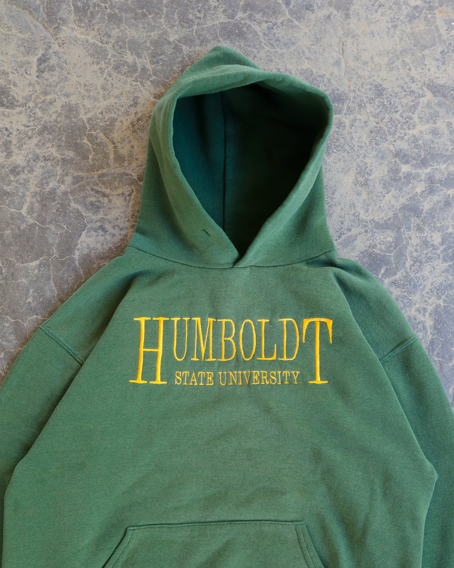 90s Russell Athletic Humboldt Green Hoodie - M