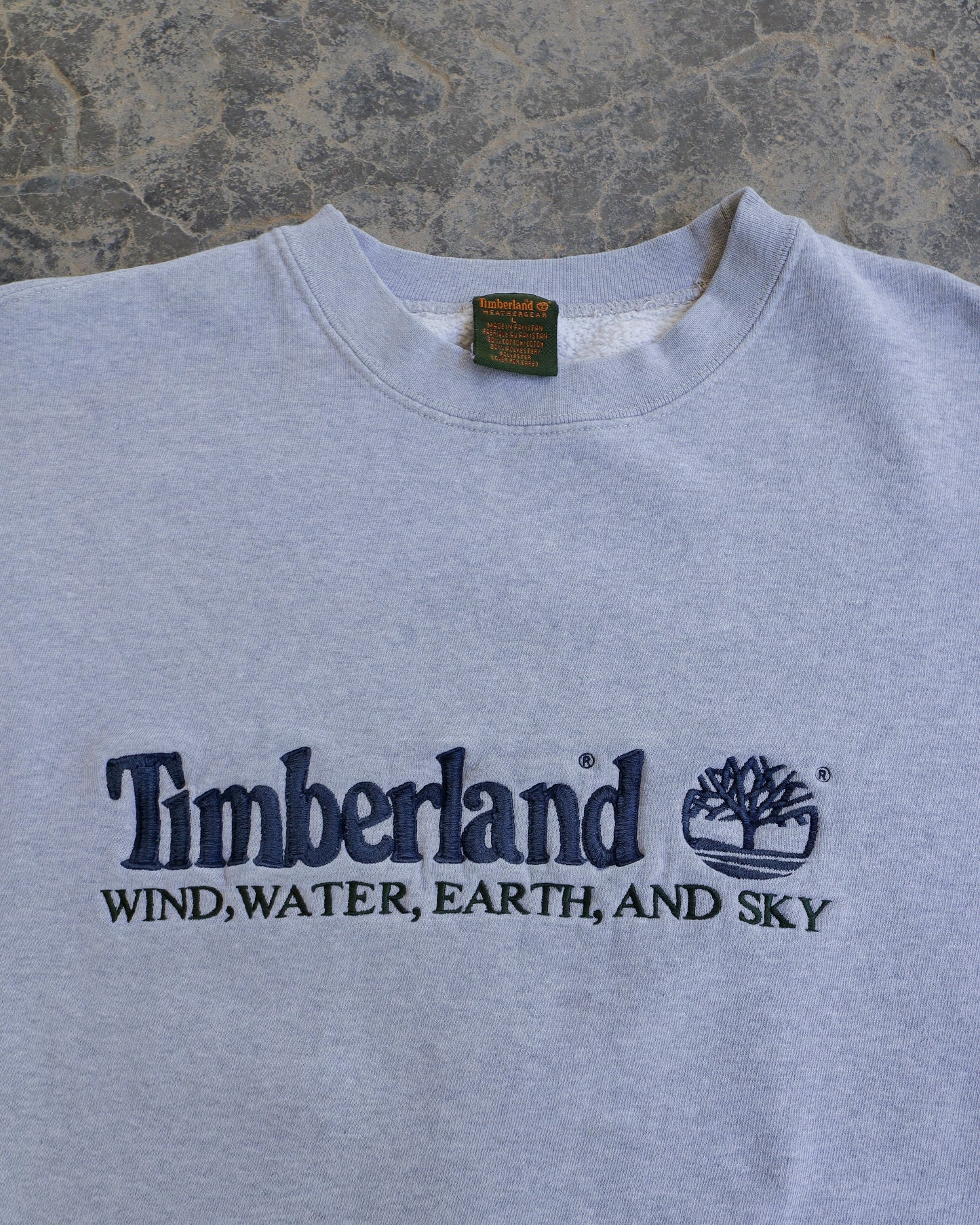 90s Timberland Wind, Water , Earth, Sky Crewneck - L