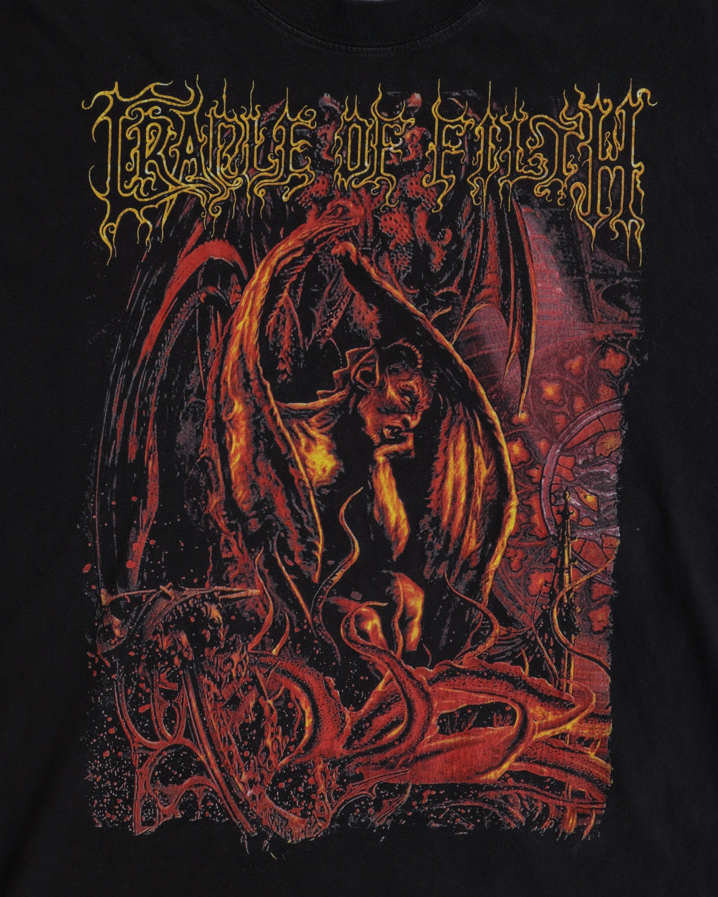 00s Cradle of Filth Band Lovecraft & Witch Hearts Tee - L