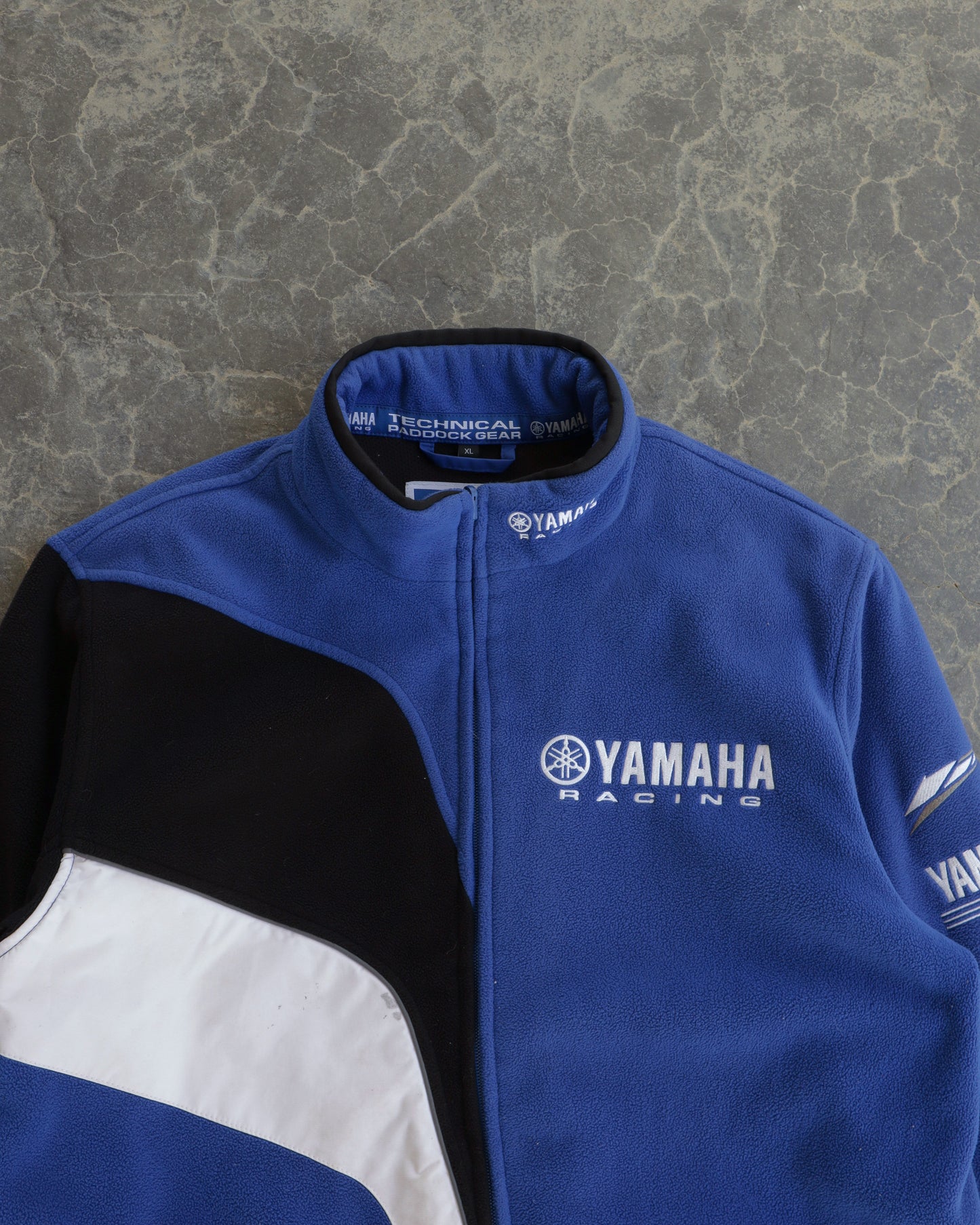 00s Yamaha Racing Two-Tone Fleece Full Zip Sweatshirt - XL