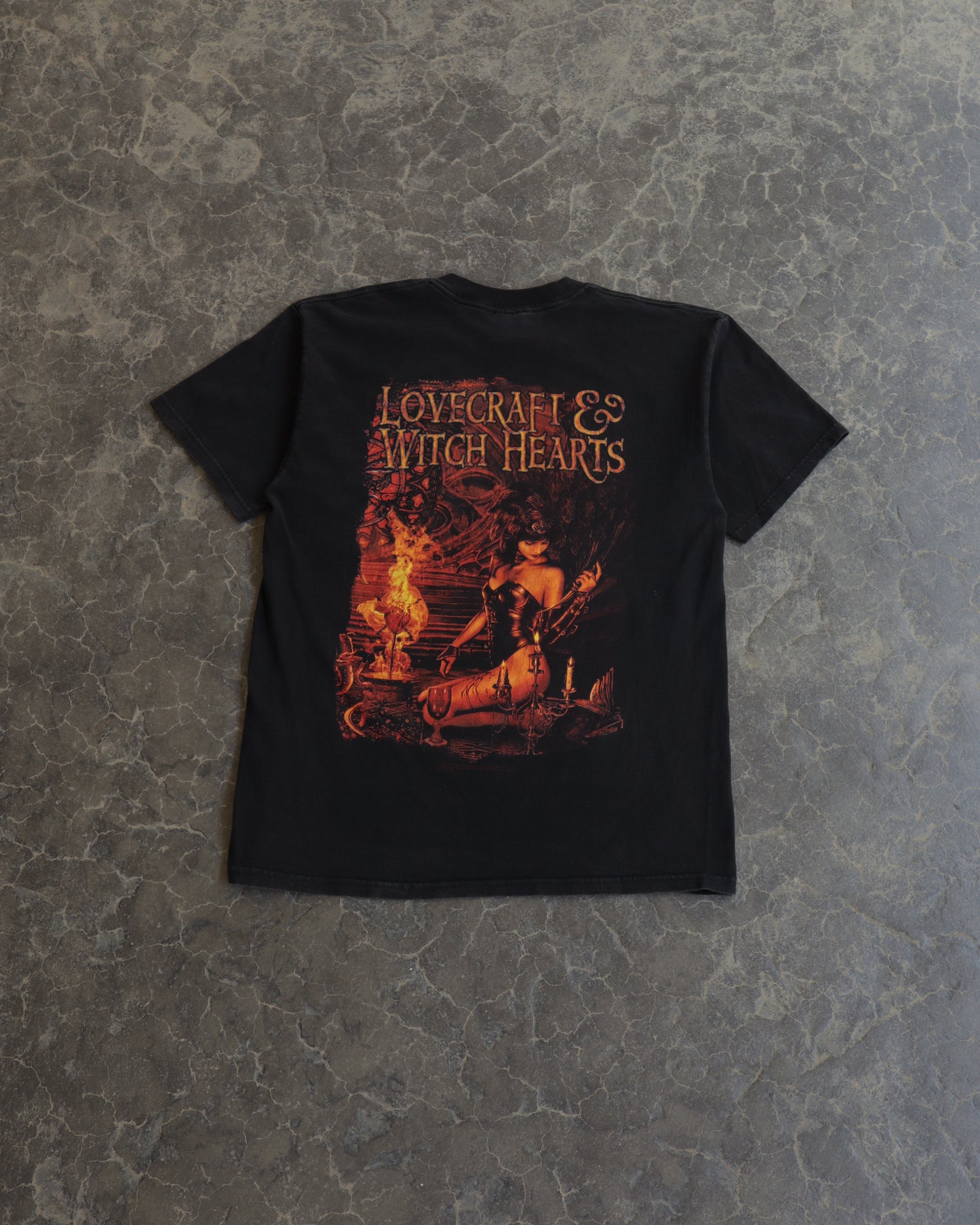 00s Cradle of Filth Band Lovecraft & Witch Hearts Tee - L