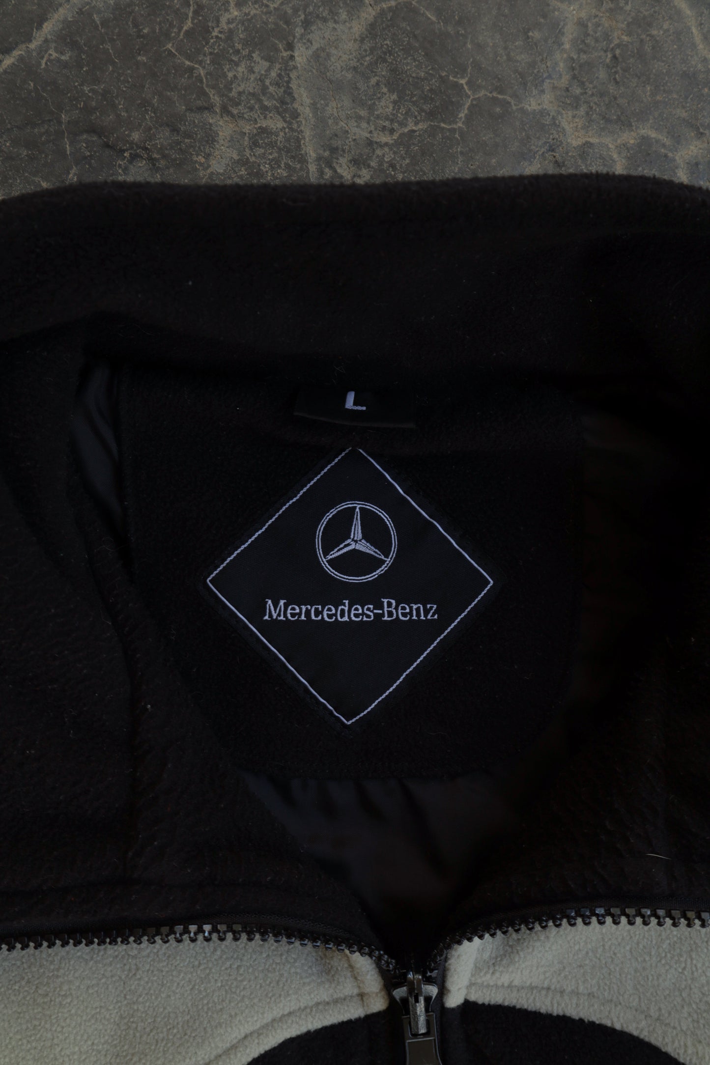 00s Mercedes Benz Full Zip Fleece Sweatshrt - M