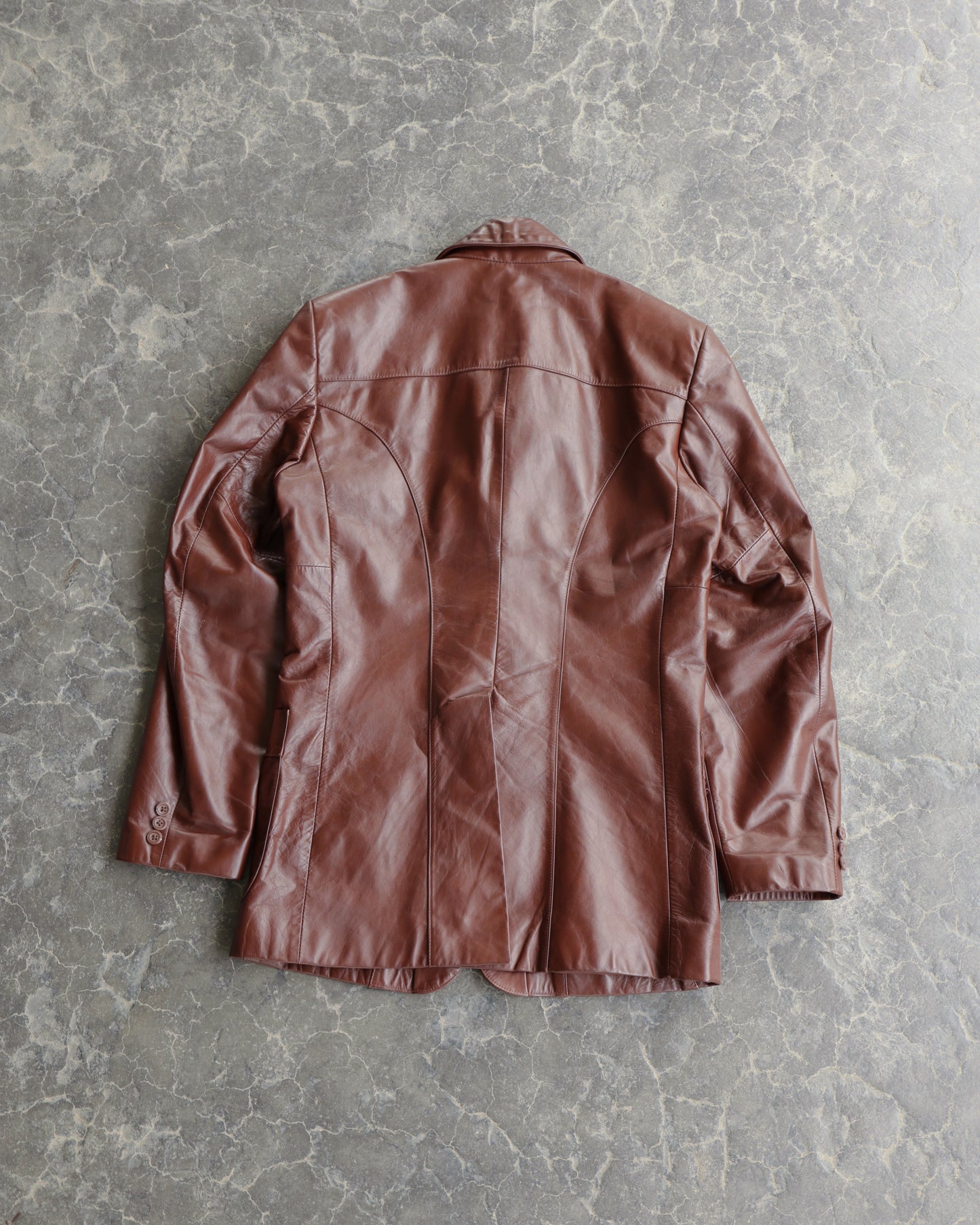 80s Wilson Burgundy Leather Trench Jacket - Women’s 38