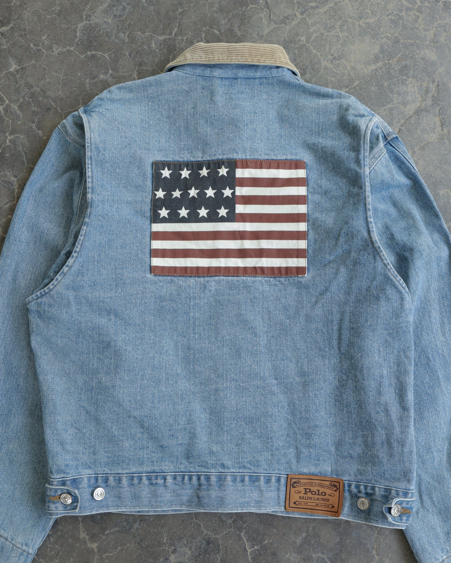 90s Polo USA Flag Jacket - M