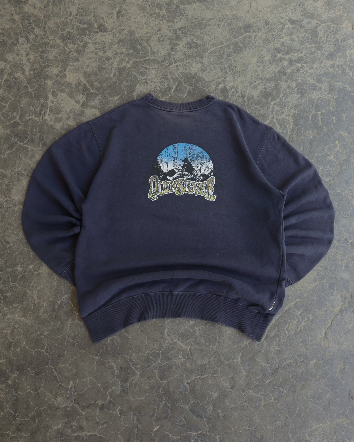 00s Quiksilver Faded Navy Crewneck Sweatshirt - M/L