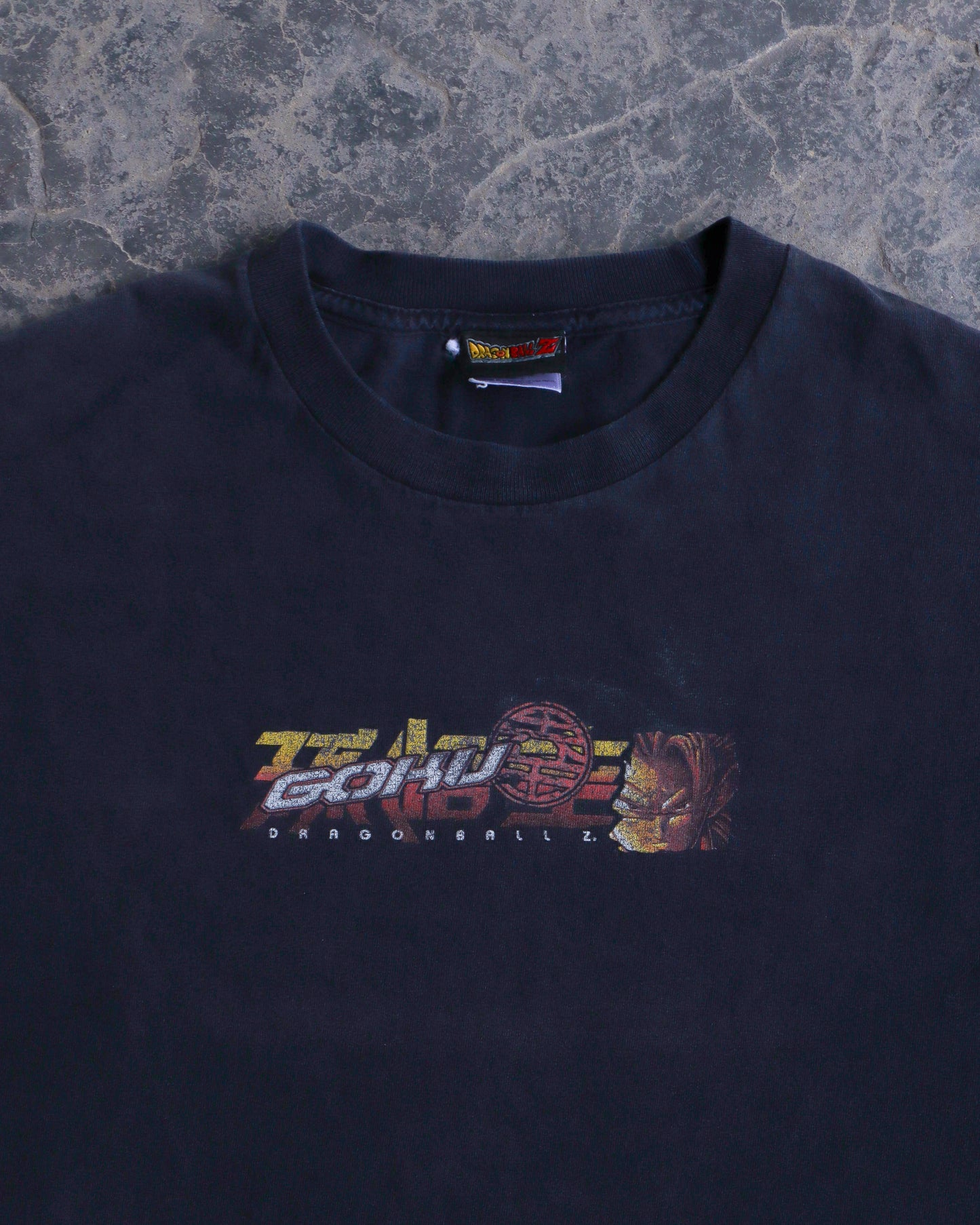 00s DBZ Goku Faded Black Tee - L