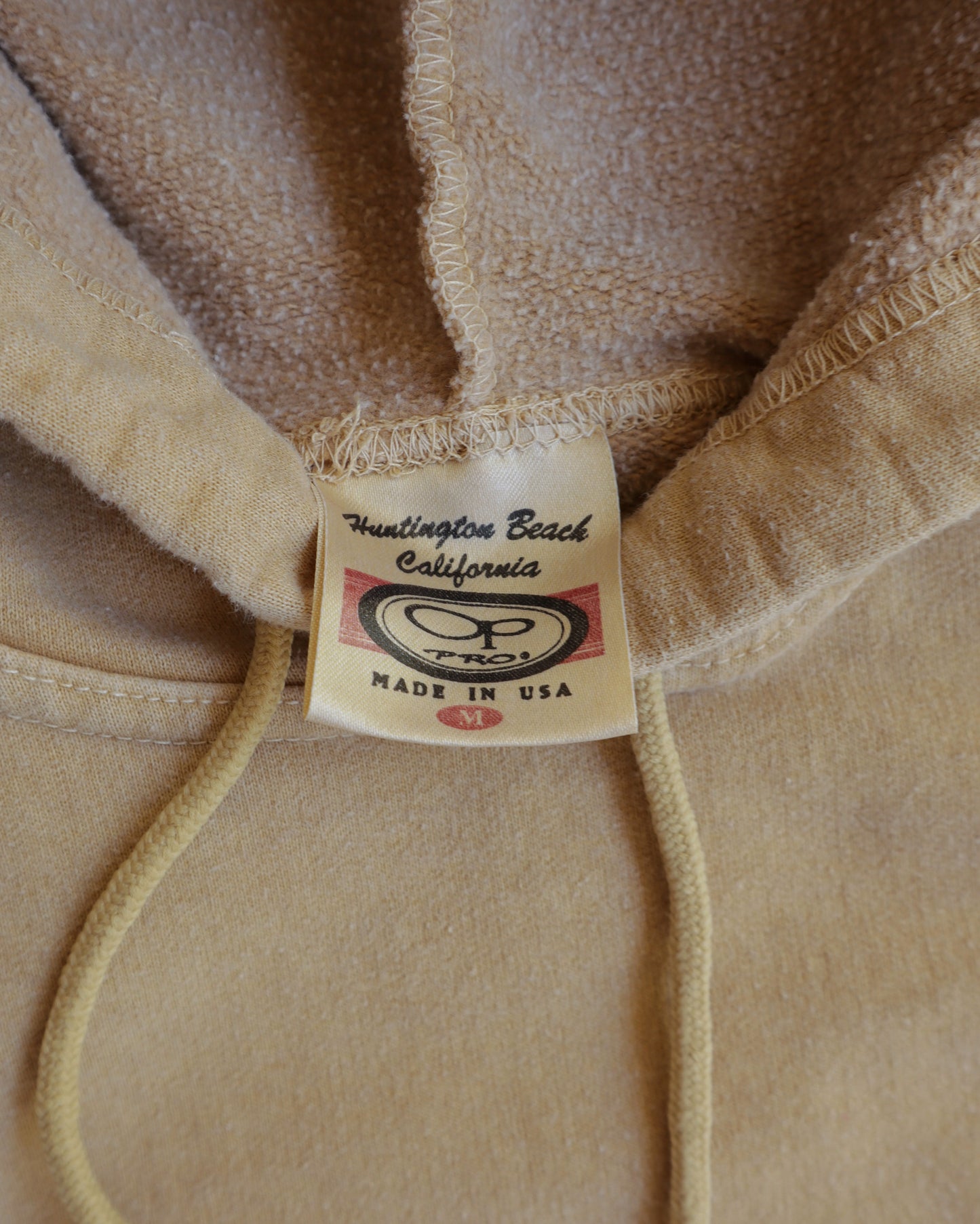 80s Ocean Pacific Pro Tan Boxy Hoodie  - M