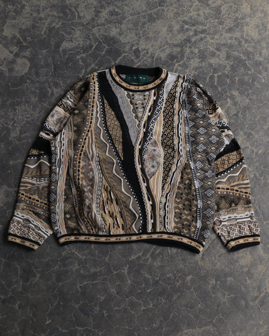 90s Tundra 3D Knit Sweater - L