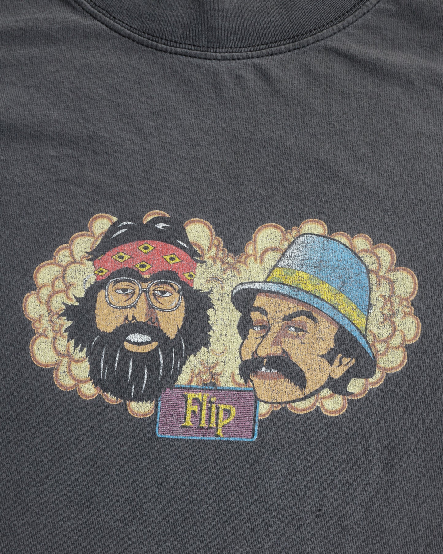 90s Cheech and Chong Flip Tee -  L