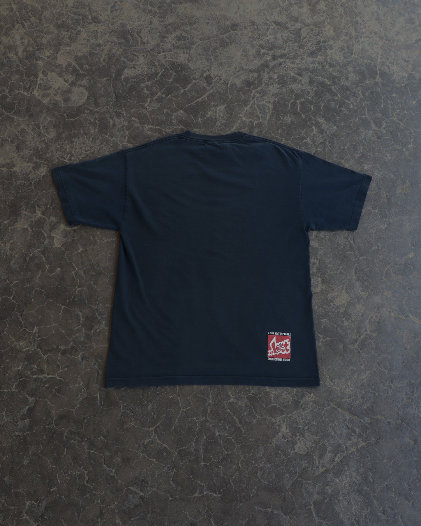 00s Dysfunctional Lost Enterprises Faded Navy Tee - L