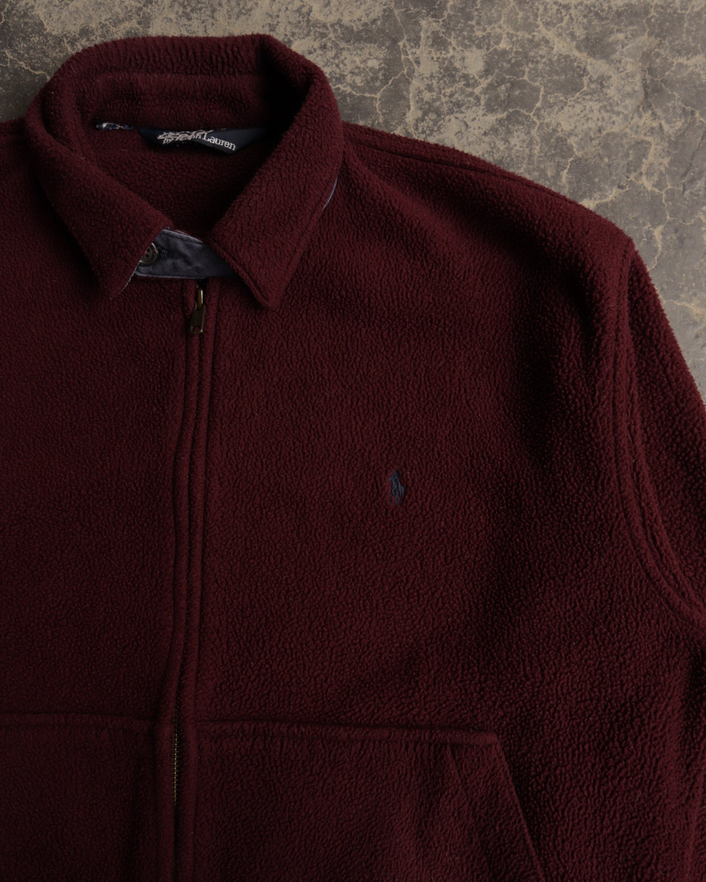 90s Polo Ralph Lauren Burgundy Fleece Sweatshirt - M