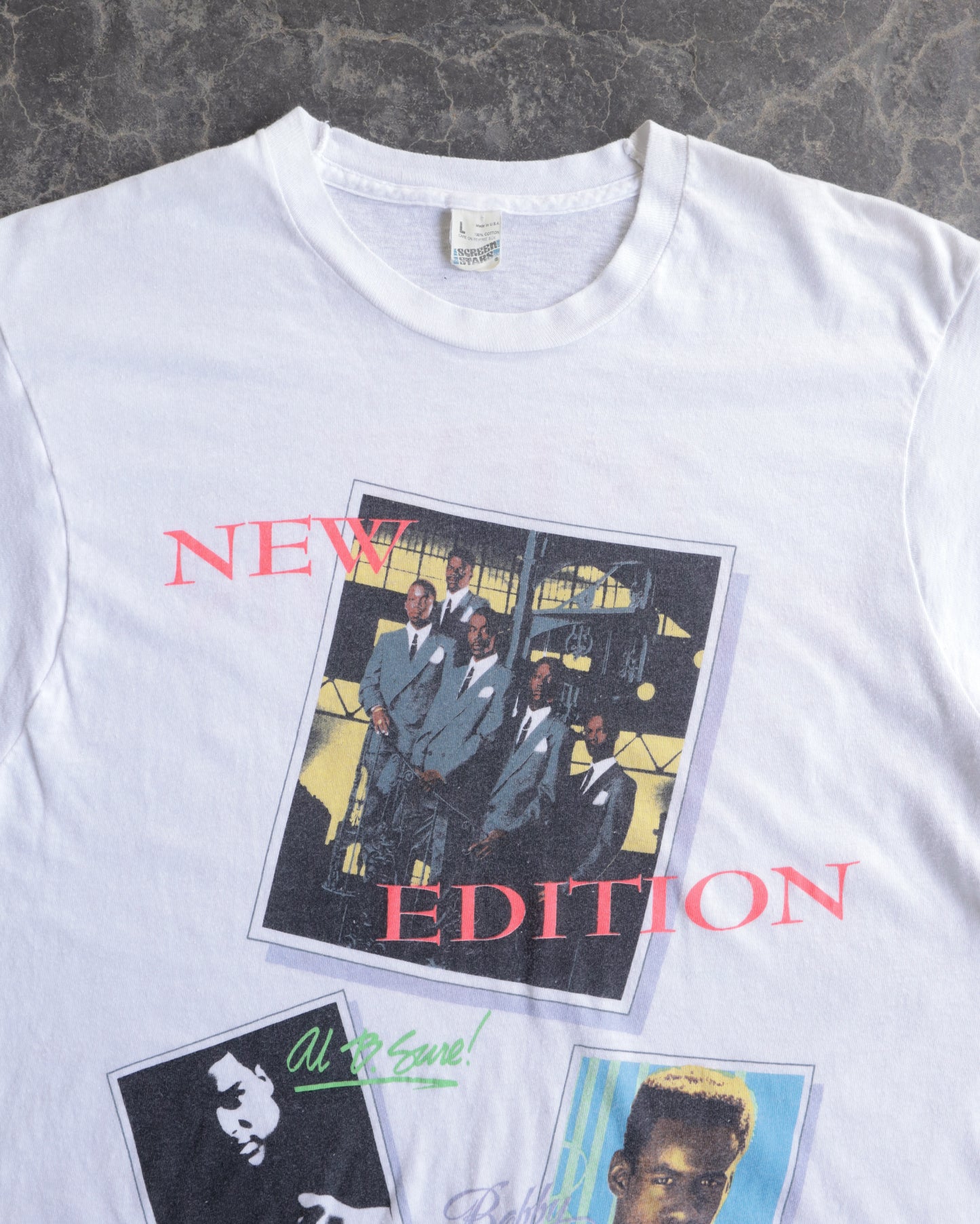 90s New Edition Heart Break Tour Tee - L