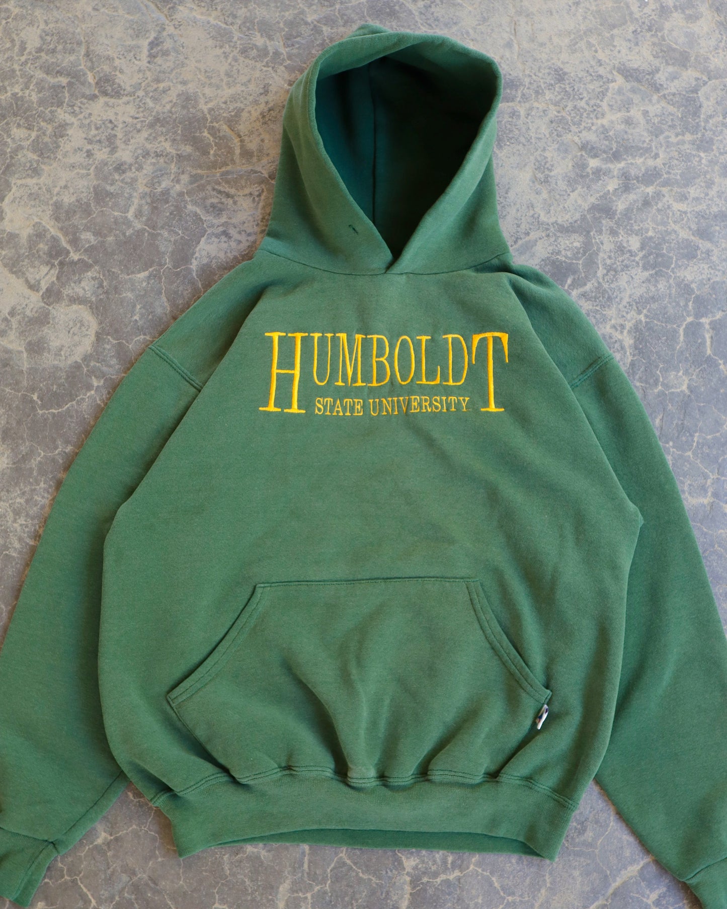 90s Russell Athletic Humboldt Green Hoodie - M