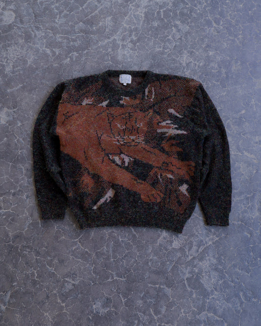 90s Tiger Sweater - L