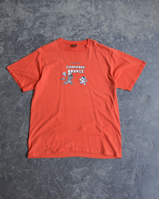 90s Itchy & Scratchy Chopwork Orange Tee - XL