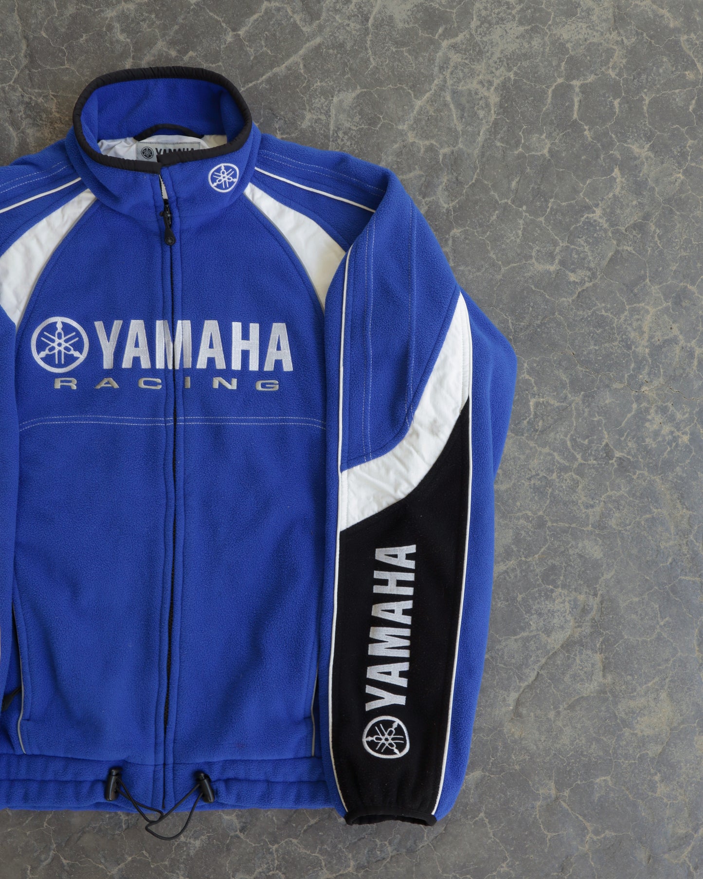 00s Yamaha Racing Two-Tone Fleece Full Zip Sweatshirt - M