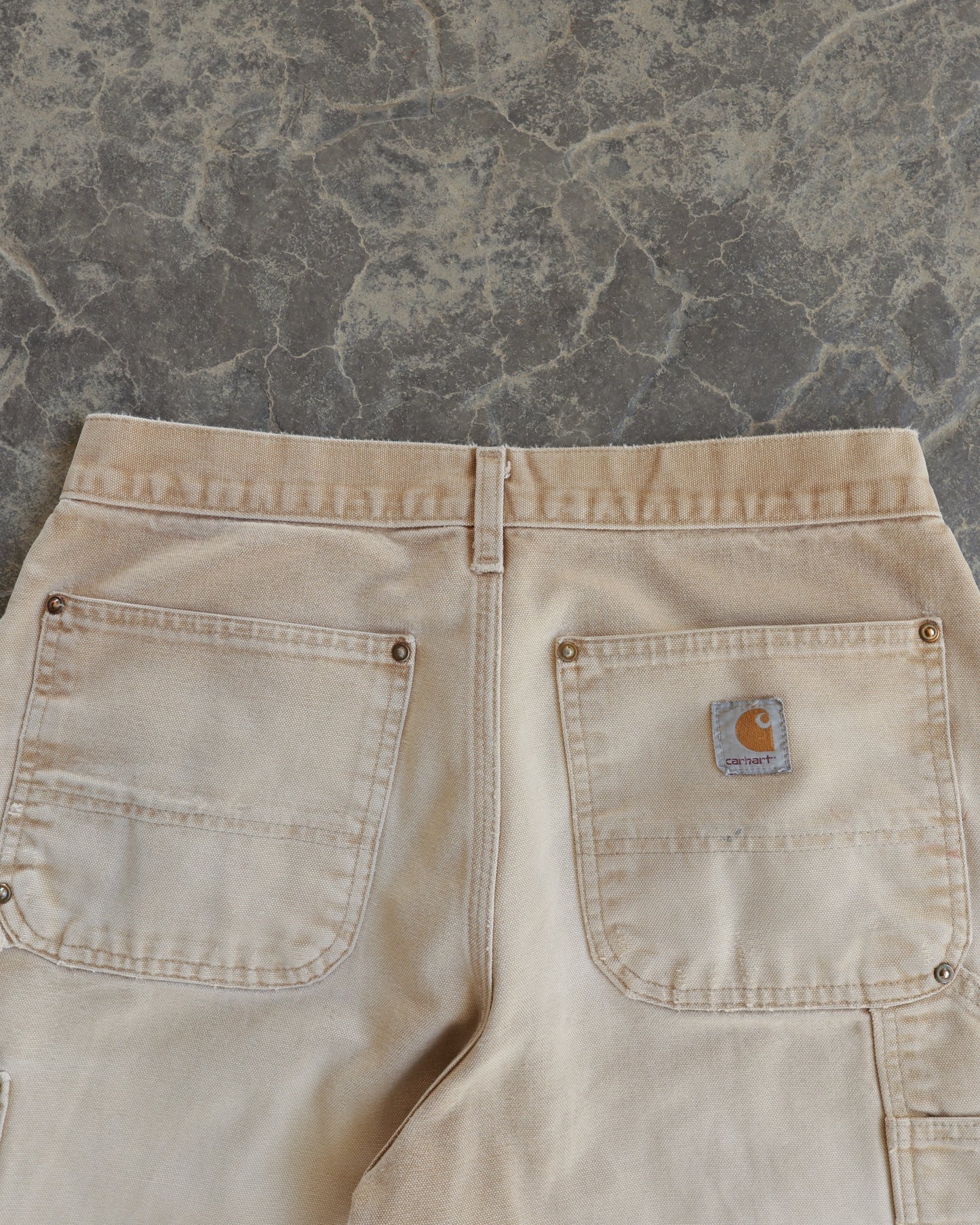 00s Carhartt Faded Tan Double Knees Pants - 31 x 32