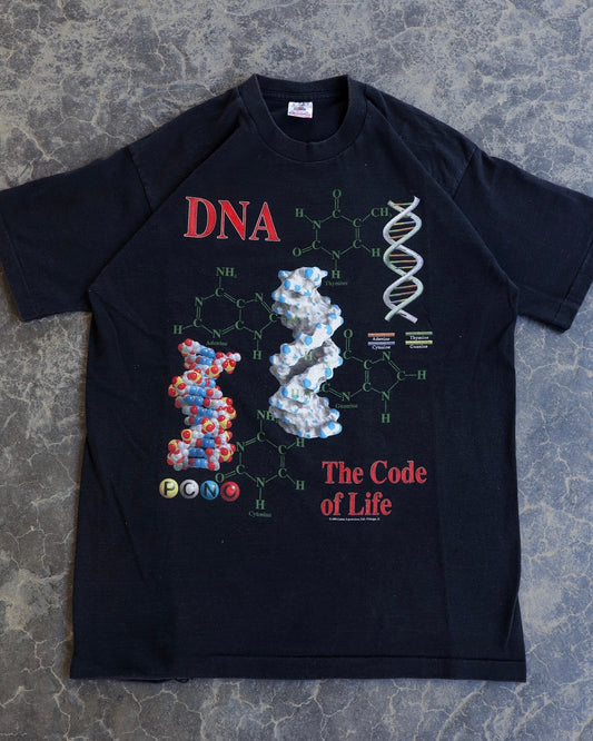 90s DNA Code of Life Black T-shirt - L