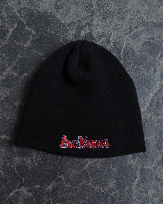 90s Inu Yasha Black Beanie - OS