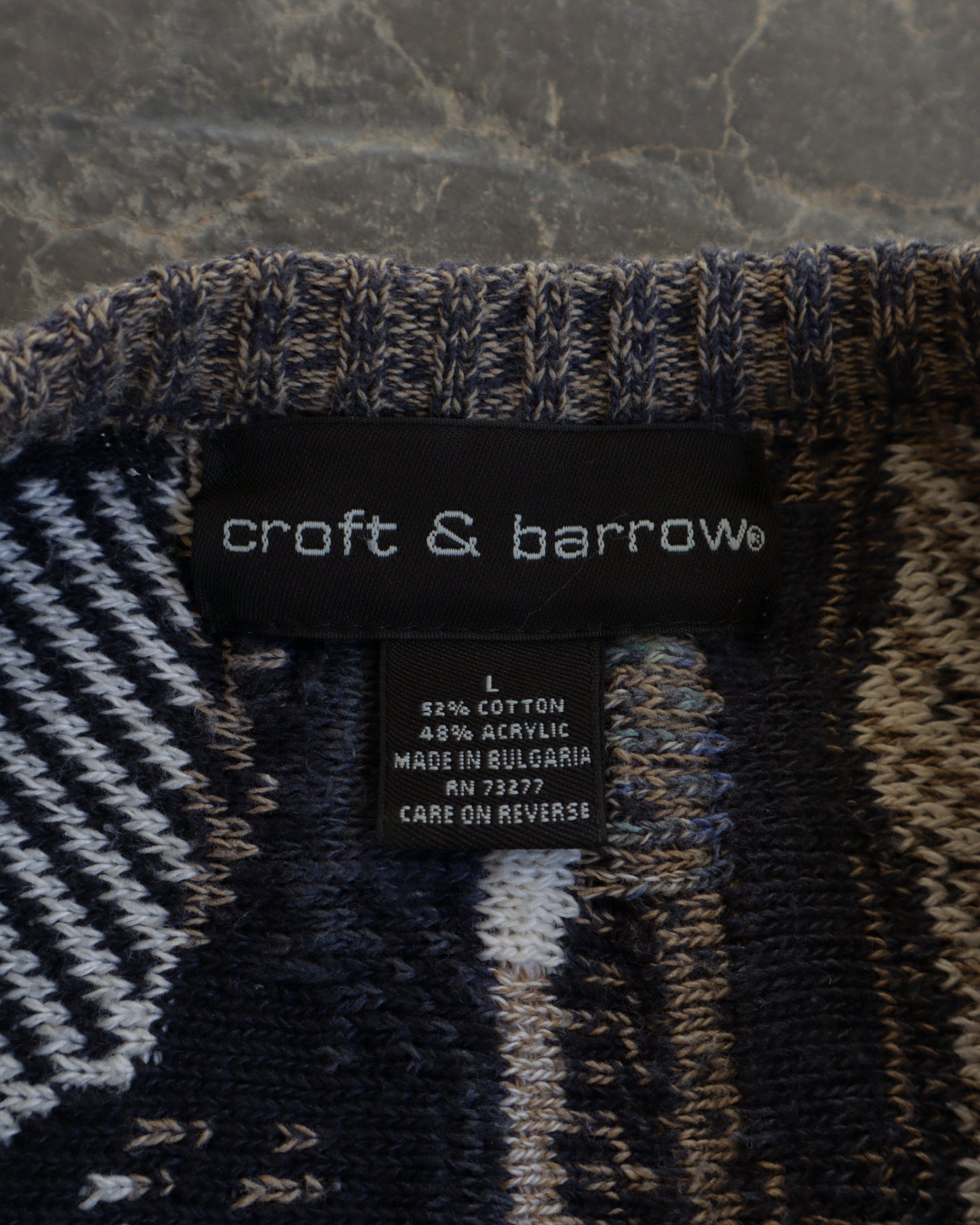 00s 3D Knit Crofts & Borrow Sweater - L