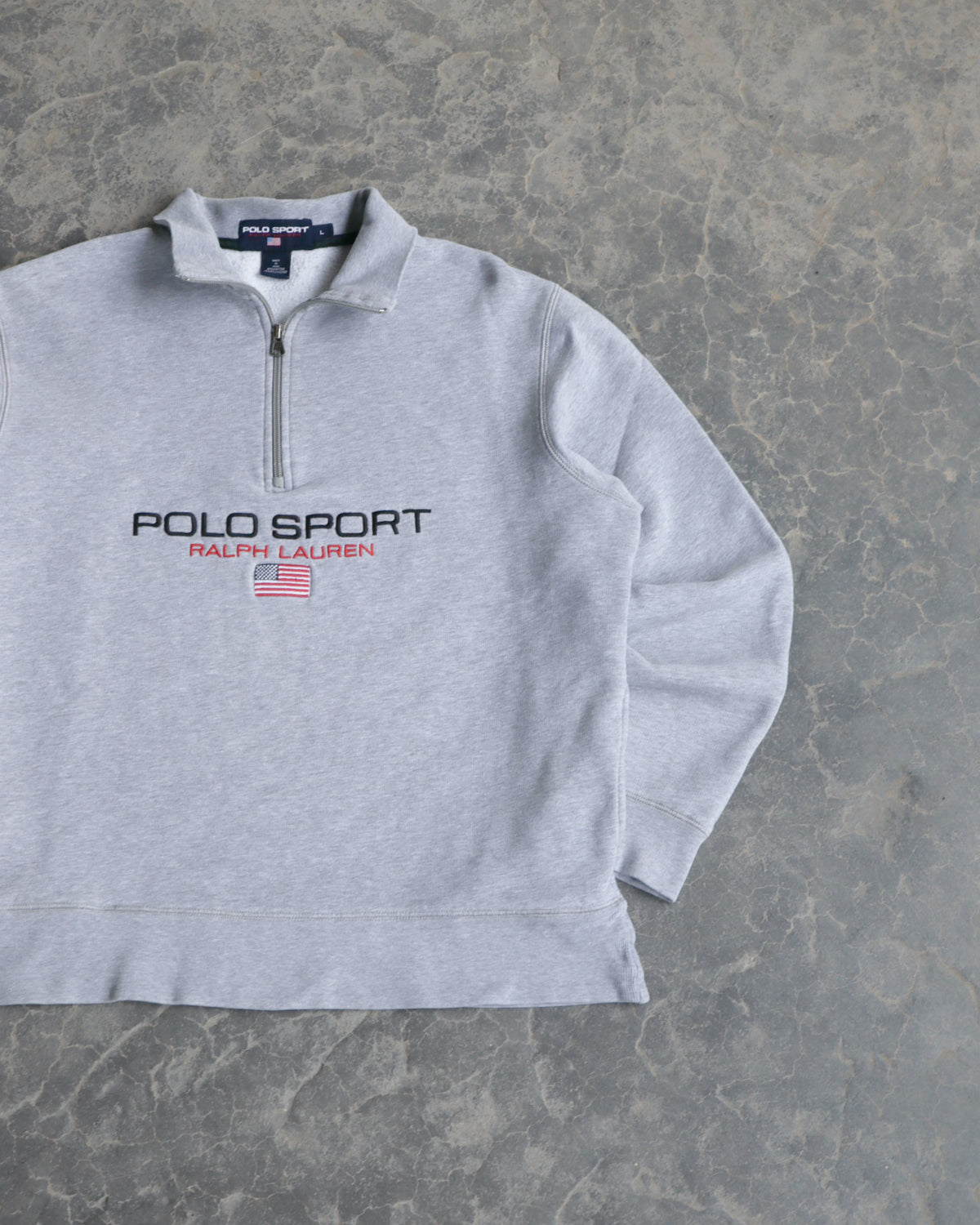 90s Polo Sport Quarter Zip Sweatshirt - L