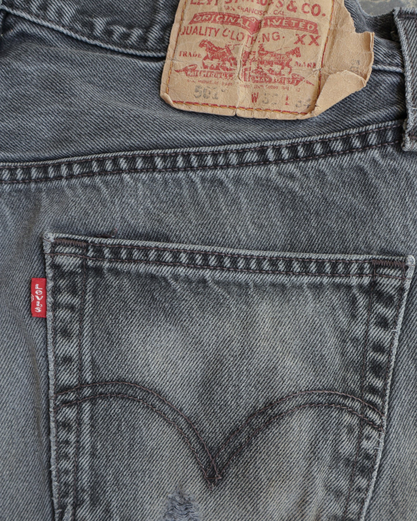 00s Levis 501 Faded Gray Denim Pants - 32 x34