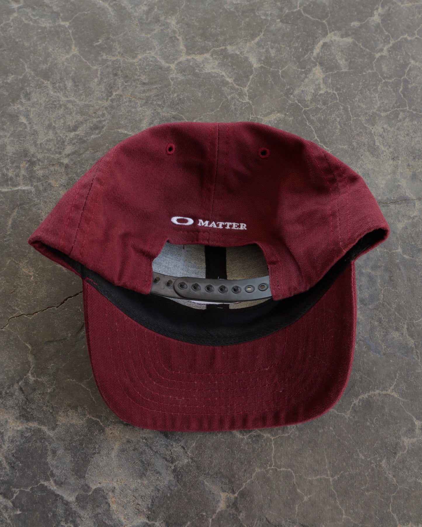 00s Oakley Software Burgundy Snapback Hat - OS