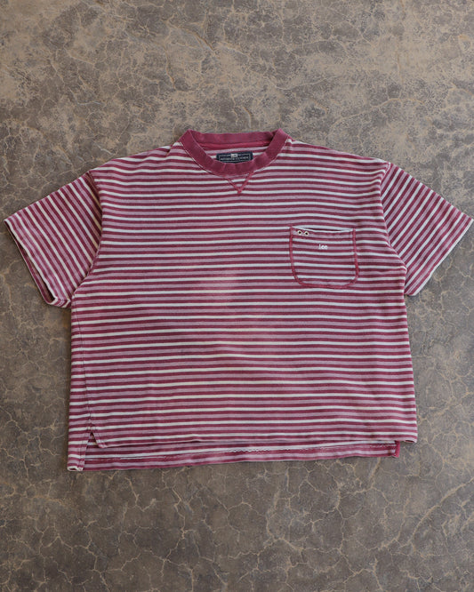 00s Lee Sport Pocket Tee Stripe Boxy Fit Tee - XL