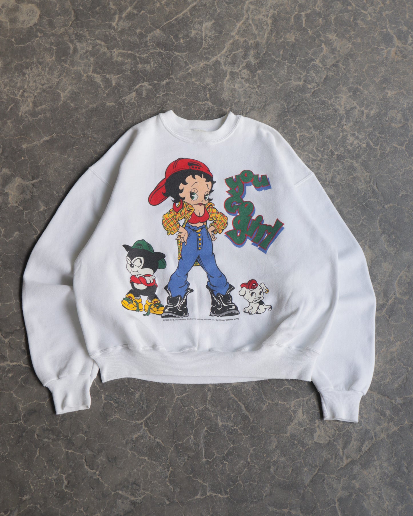 90s Betty Boop Street Crewneck Sweatshirt - XL