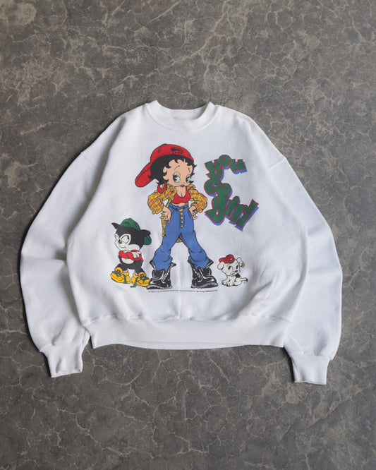 90s Betty Boop Street Crewneck Sweatshirt - XL